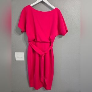 Kensie Cherry Blossom Blouson Faux Wrap Dress Size 8